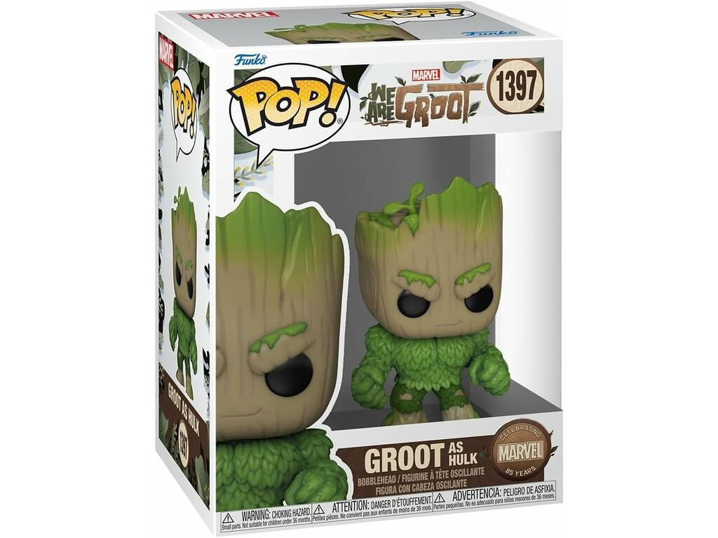 Funko Pop Marvel We Are Groot Figura Groot como Hulk con Cabeza Oscilante 81338