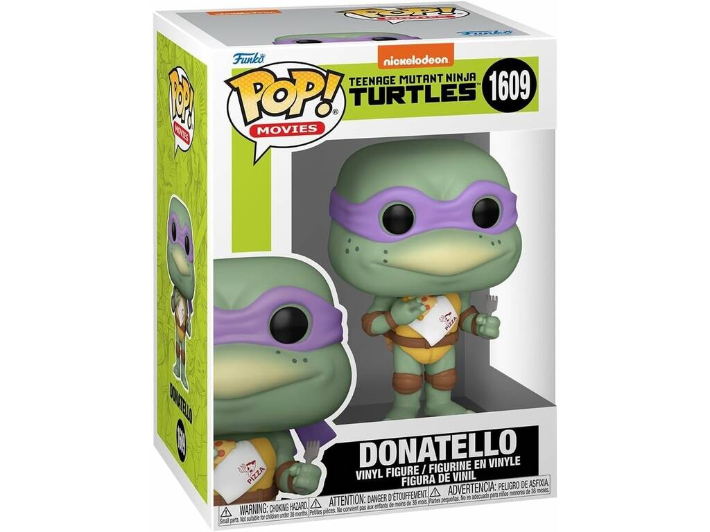 Funko Pop Movies Teenage Mutant Ninja Turtles Donatello Figure avec Pizza 76045