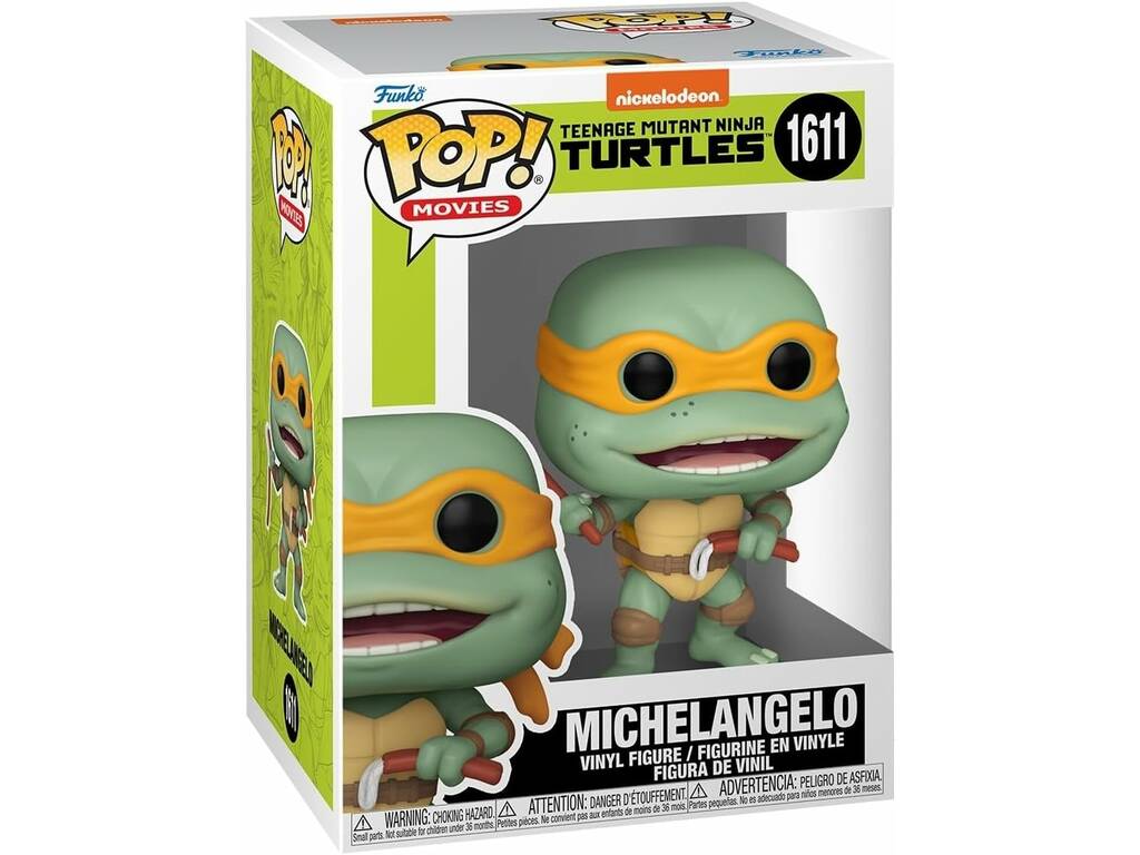 Funko Pop Movies Tartarugas Ninja Figura Michelangelo com Nunchakus 76047