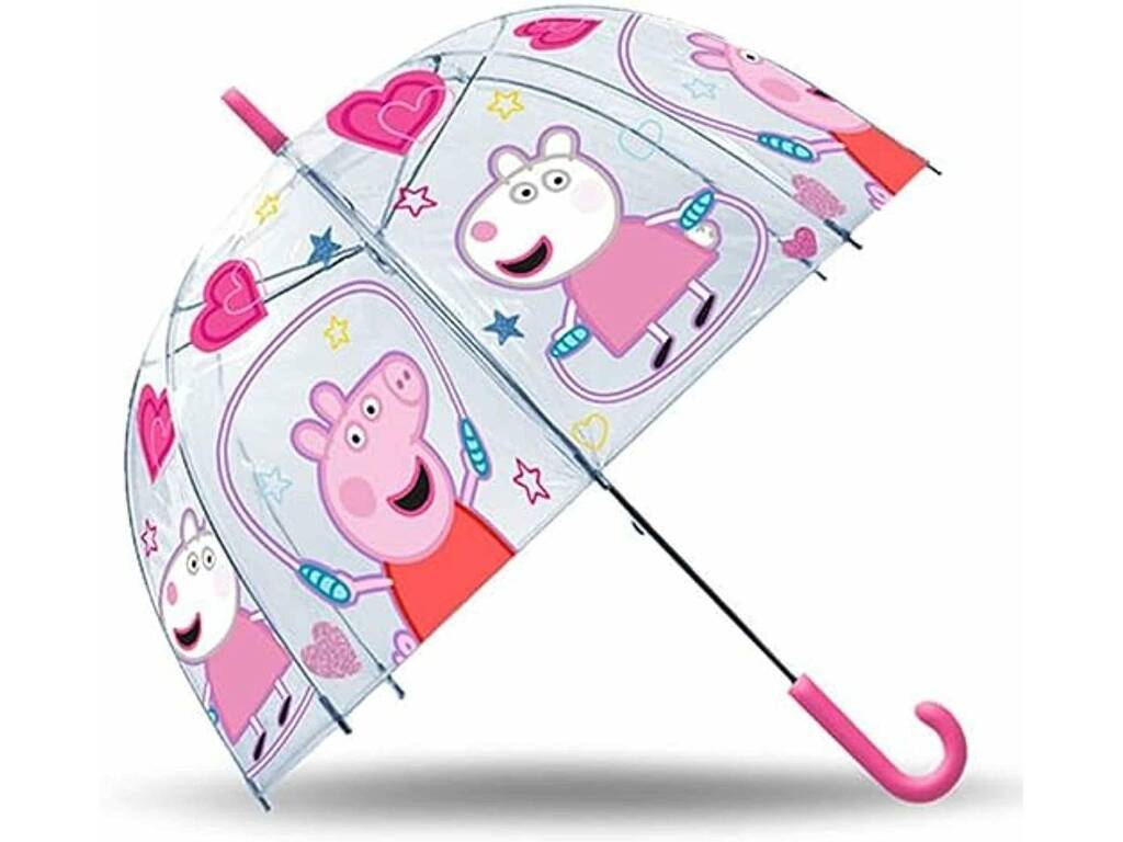 Peppa Pig Transparenter Regenschirm 46 cm. Kinder PP09051