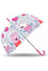 Paraguas Transparente Peppa Pig 46 cm. Kids PP09051