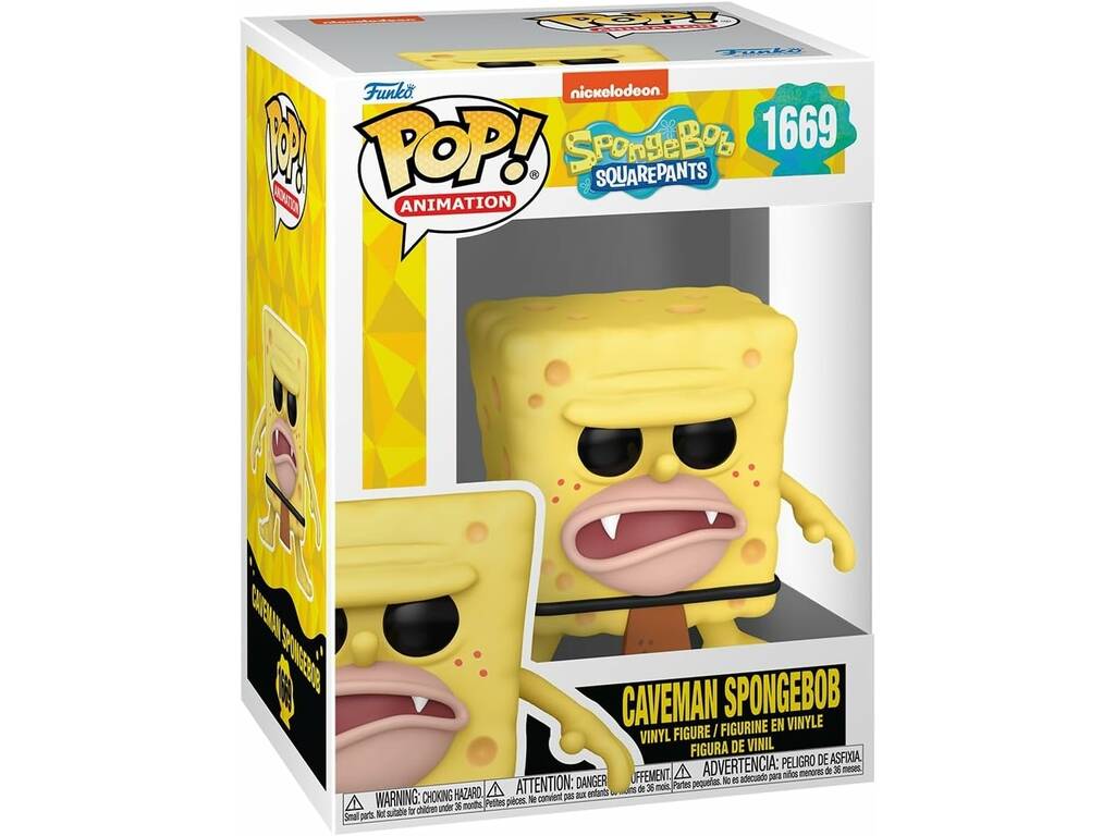 Funko Pop Animation Bob l'éponge 25ème anniversaire Bob l'éponge figure de l'homme des cavernes 75737