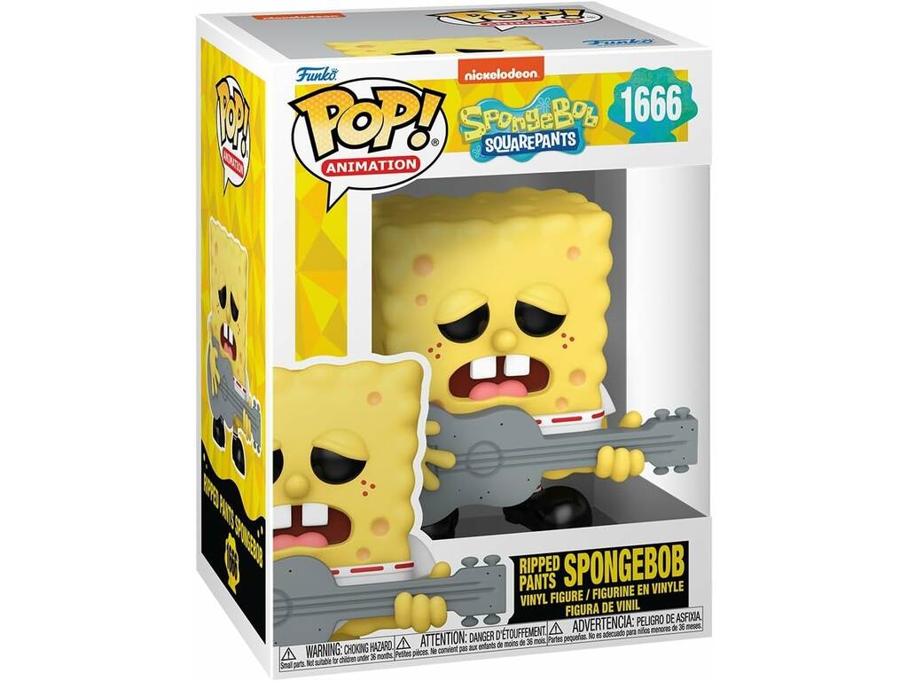 Funko Pop Animation Bob Esponja 25 Aniversario Figura Bob Esponja con Guitarra 75735