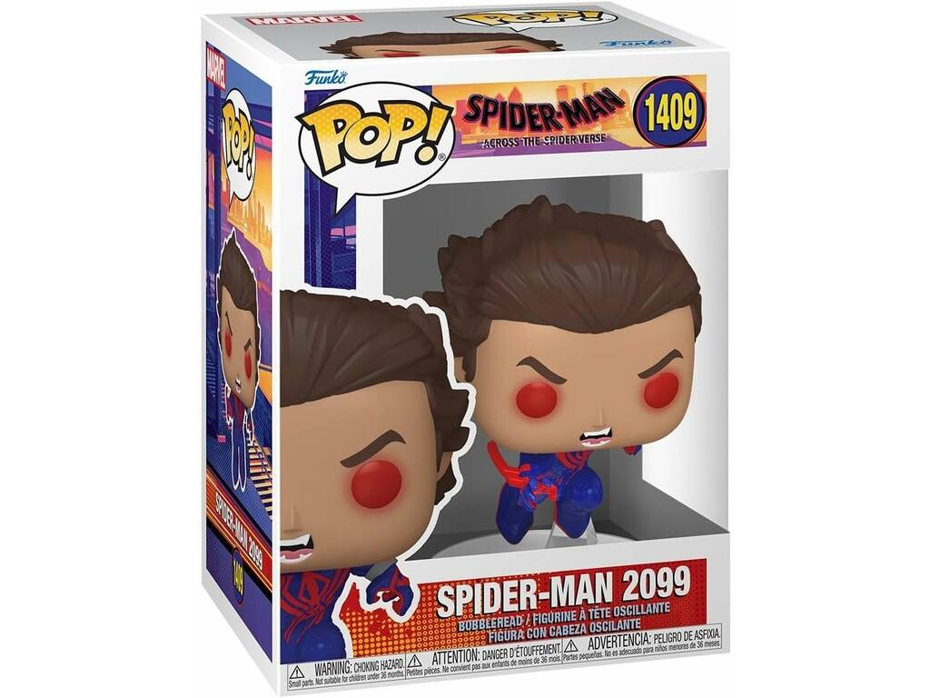 Funko Pop Spider-Man Across The Spider-Verse Figura Homem-Aranha 2099 com Cabeça Oscilante 82647