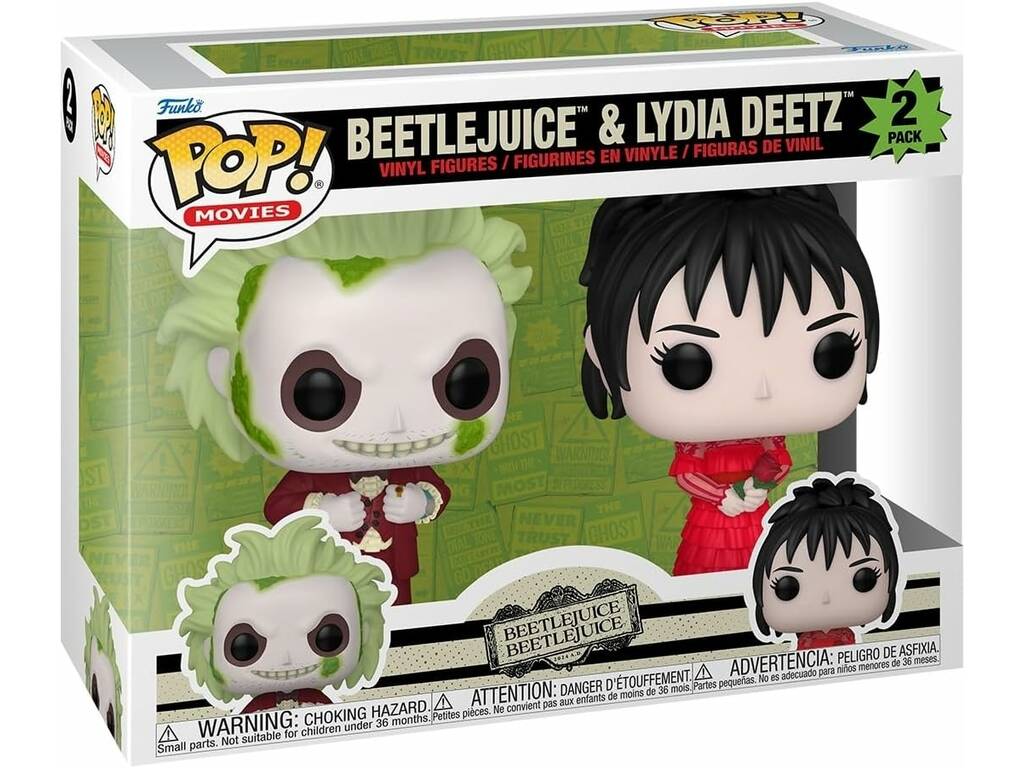 Funko Pop Movies 2 Pack Beetlejuice Beetlejuice Figura Beetlejuice y Lydia Deetz 83087