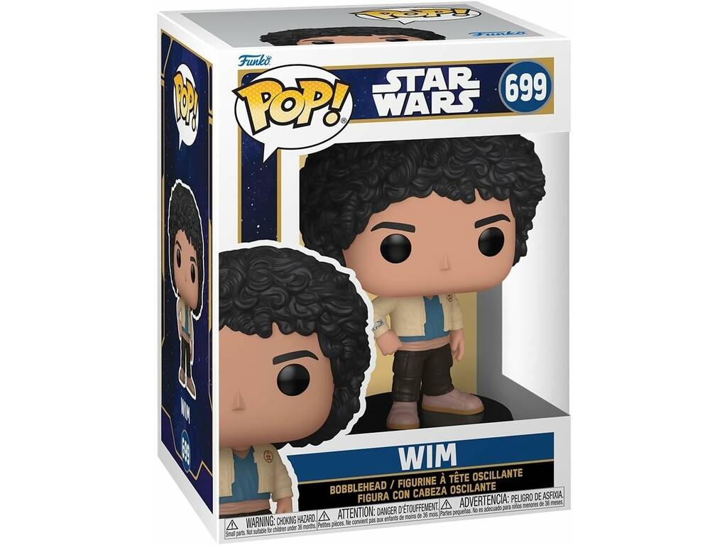 Funko Pop Star Wars Skeleton Crew Figura Wim com Cabeça Oscilante