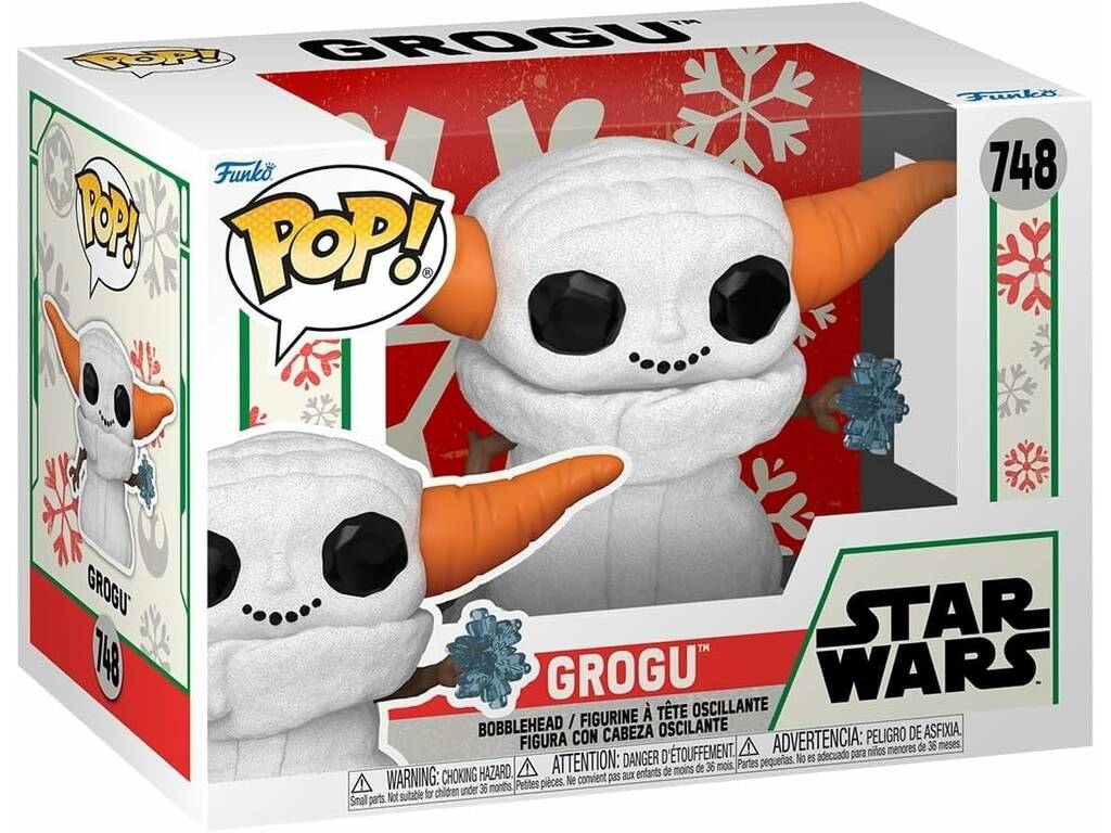 Funko Pop Star Wars Figura Grogu Muñeco de Nieve con Cabeza Oscilante 80011