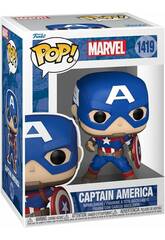 imagen Funko Pop Marvel Figura Capitán América con Cabeza Oscilante 82497