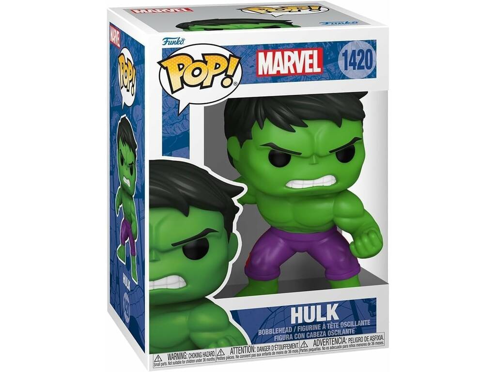 Funko Pop Marvel Figura Hulk con Cabeza Oscilante 82498