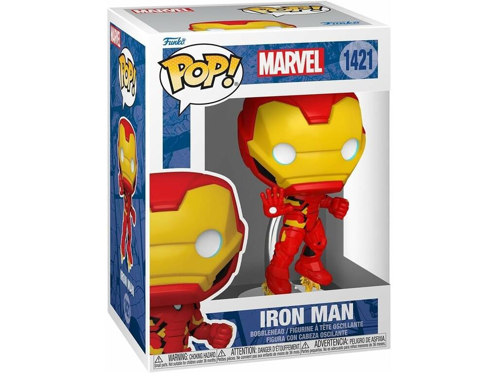 Funko Pop Marvel Figura Iron Man con Cabeza Oscilante 82499