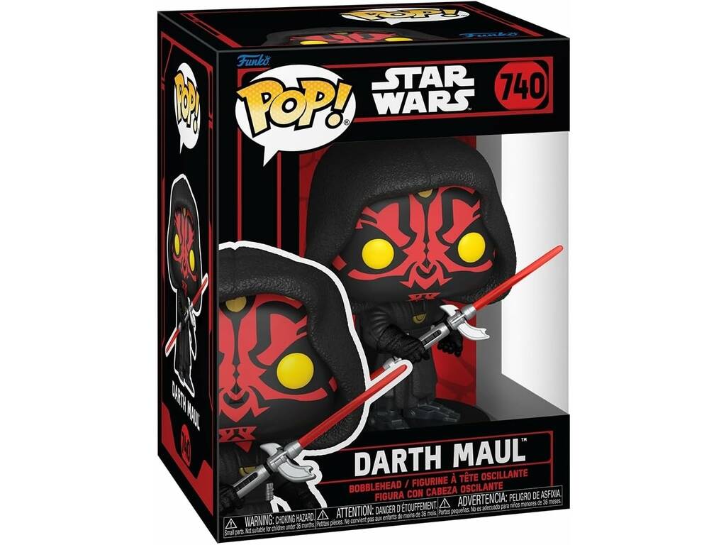 Funko Pop Star Wars Darkside Figura di Dath Maul con testa oscillante