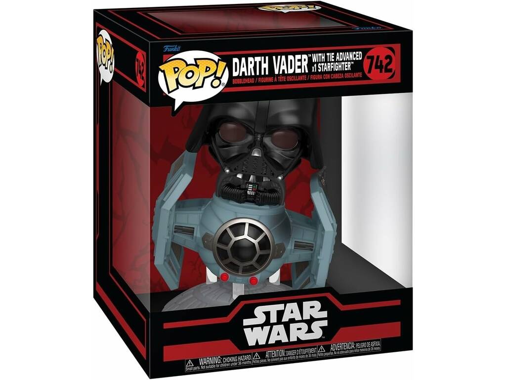 Funko Pop Star Wars Darth Vader con Cabeza Oscilante Tie Advanced x1 Starfighter