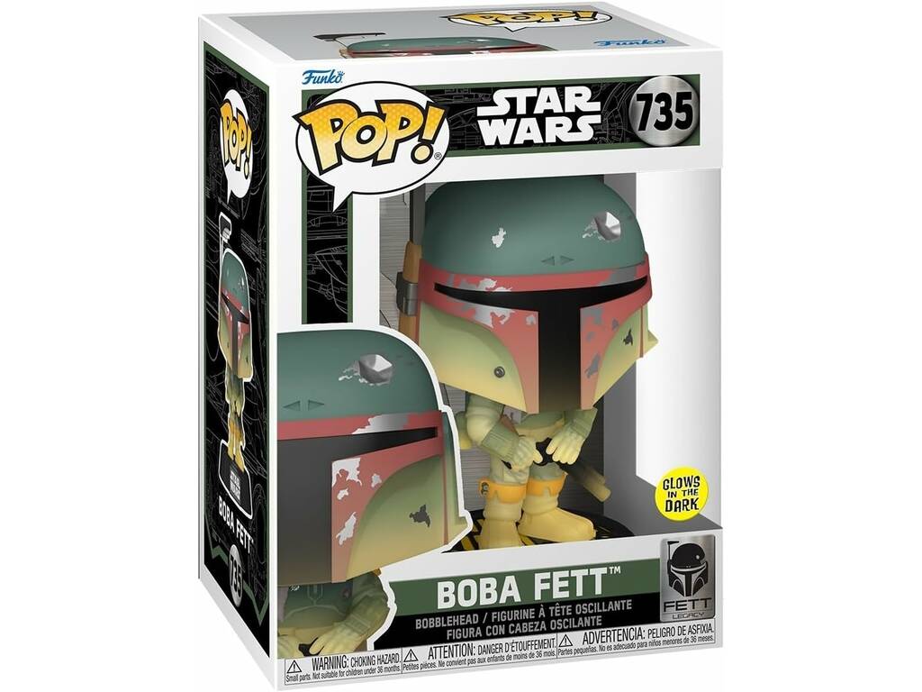 Funko Pop Star Wars Fett Legacy Figur Boba Fett mit schwenkbarem Kopf 82723