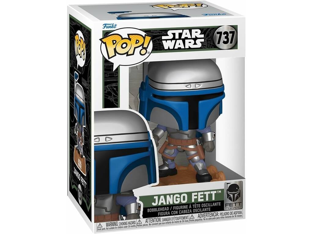 Funko Pop Star Wars Fett Legacy Figura Jango Fett com Cabeça Oscilante 82725