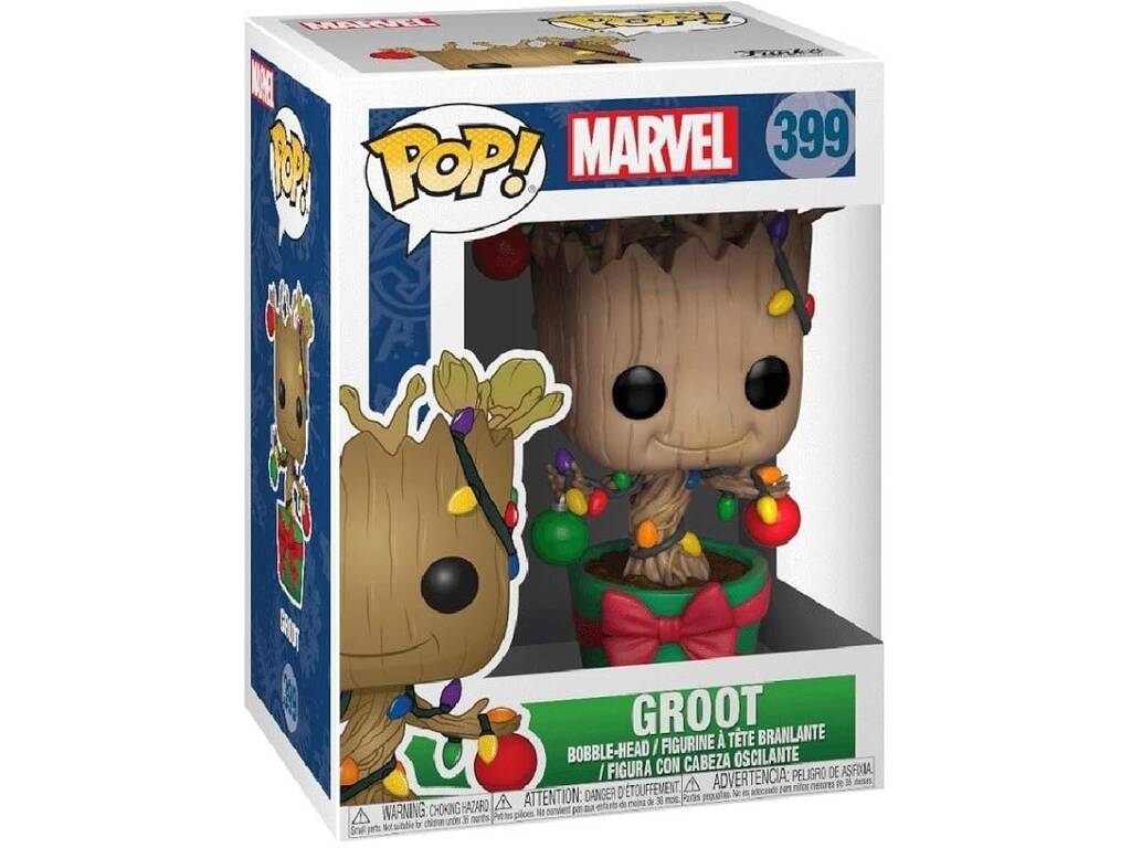 Funko Pop Marvel Figura Groot Navideño con Cabeza Oscilante 33982