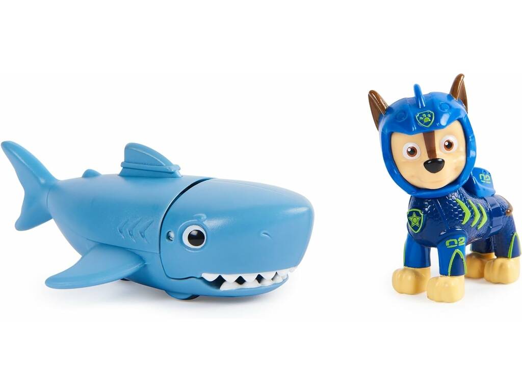 Patrulha Pata Aqua Pups Figura Chase e Tubarão Spin Master 6066149