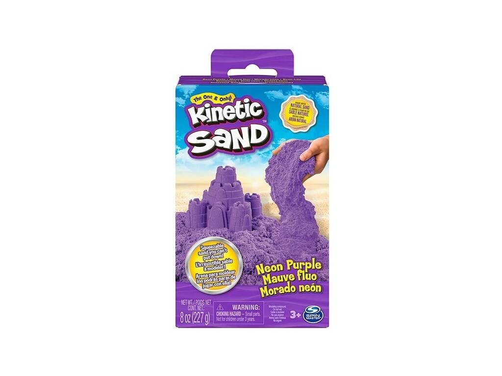 Kinetic Sand Caixa de Areia Mágica Cor Neon Roxo Spin Master 6033332