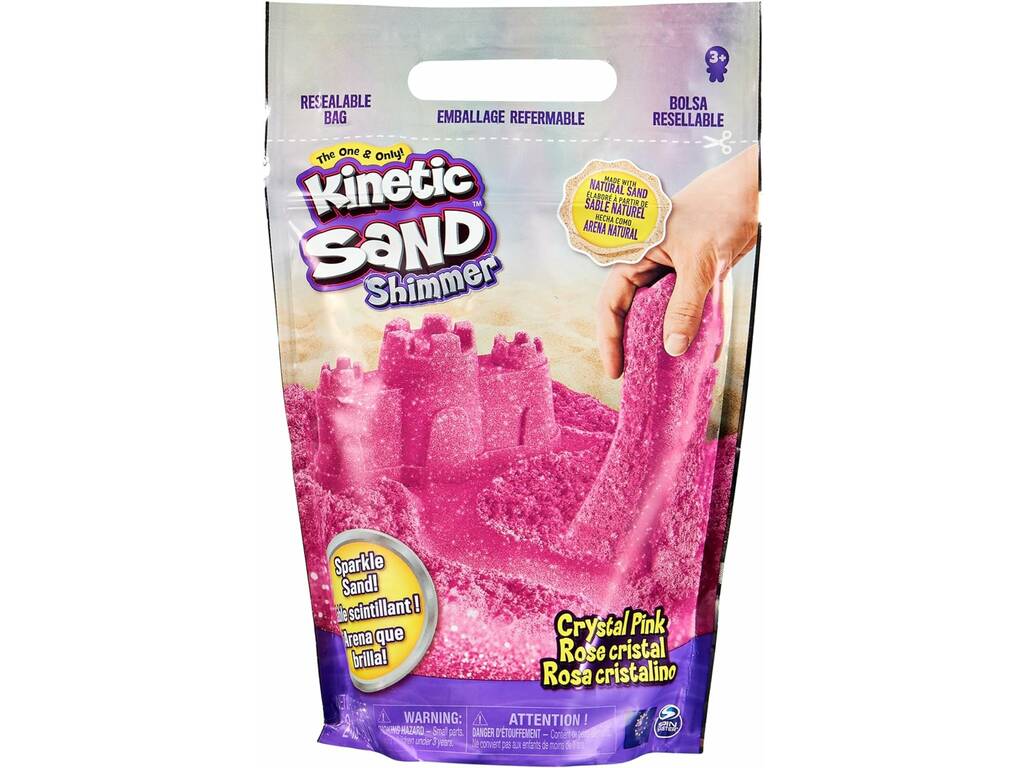 Kinetic Sand Shimmer Pink Crystalline Magic Sand Bag Spin Master 6060800