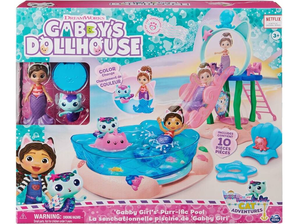La casa delle bambole di Gabby La piscina di Gabby e Siregata Spin Master 6067878