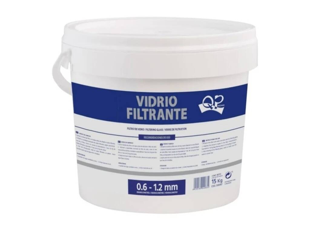 Cubo 15 kg Arena de Vidrio Filtrante 0,6 - 1,2 mm Productos QP 530047