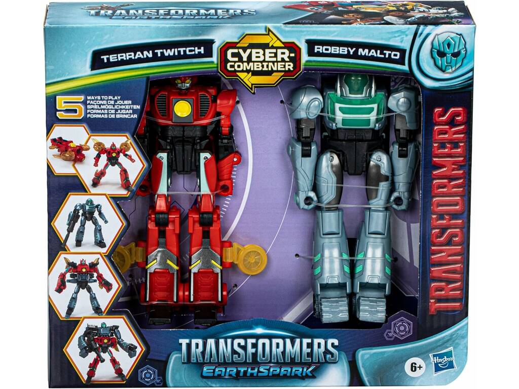 Transformers EarthSpark Figure Cyber Combiner Terran Twitch e Robby Malto Hasbro F8438