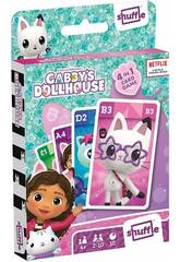 La casa delle bambole di Gabby Mazzo di carte per bambini Shuffle 4 in 1 Fournier 10044022