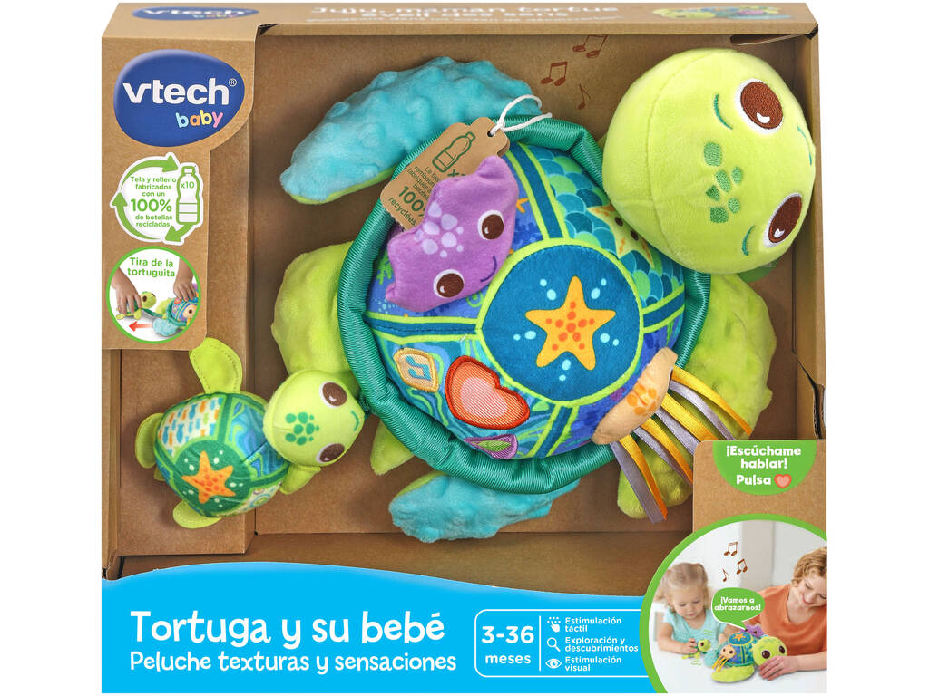 Schildkröte und sein Baby Plüschtexturen und Sensationen Eco Vtech 80-554822