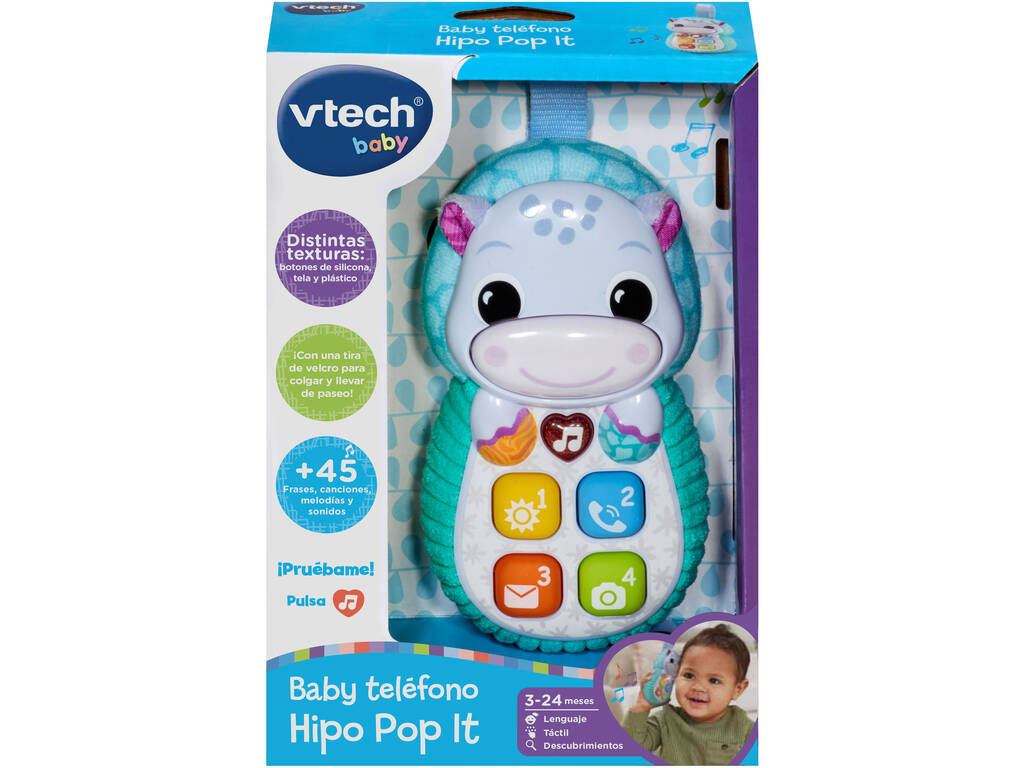Baby Teléfono Hipo-Pop It Azul Vtech 80-566822