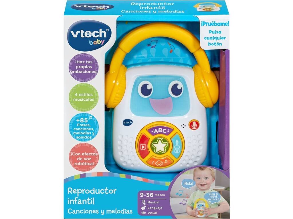 Reproductor Infantil Canciones y Melodías de Vtech 80-607822