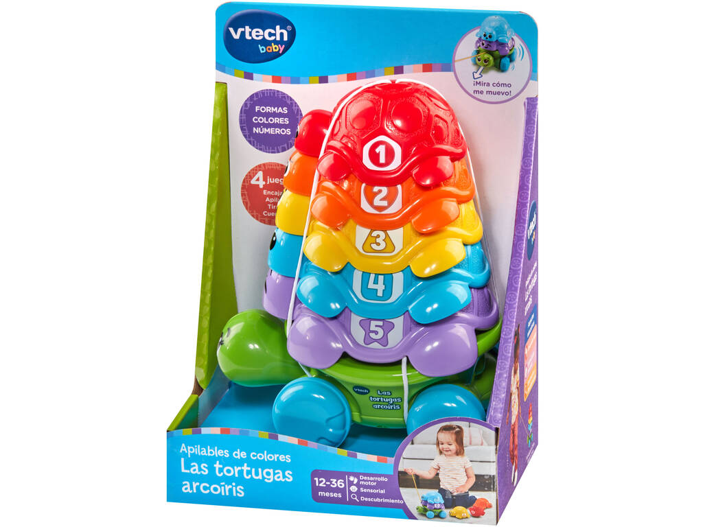 Stapelbare farbige Regenbogenschildkröten von Vtech 80-609322