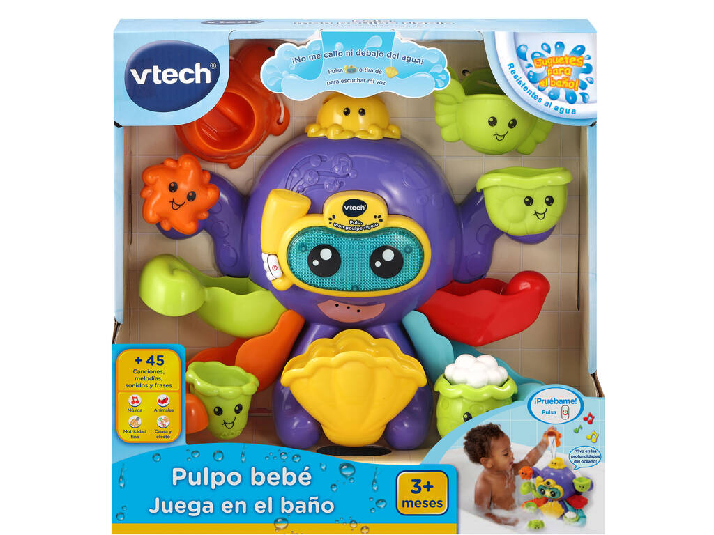 Pulpo Bebé Juega En El Baño de Vtech 80-555222