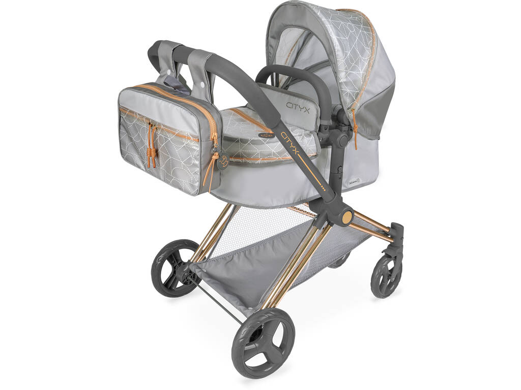 Cityx DeCuevas 81777 Zusammenklappbarer 3-in-1-Puppenwagen