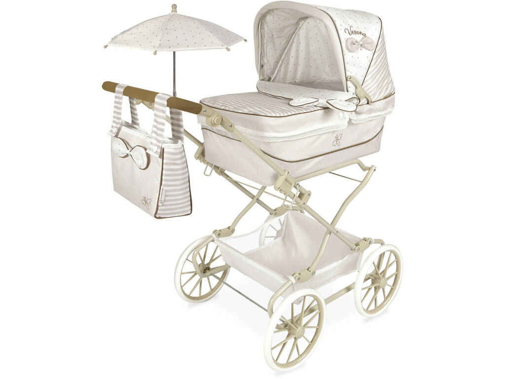 Verona Chariot pliable pour poupée réincarnée avec parasol DeCuevas 82078