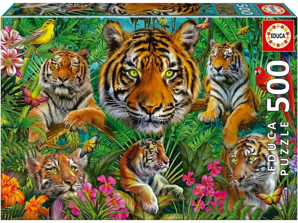 Puzzle 500 Jungla De Tigres Educa 19902