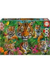 Puzzle 500 Selva de Tigres Educa 19902