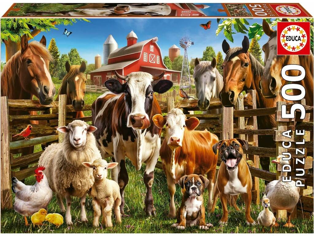 Puzzle 500 Gli animali cattivi della fattoria Educa 19905