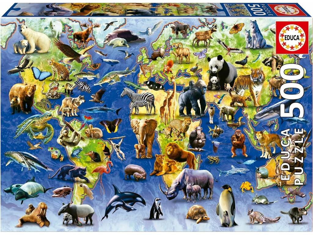 Puzzle 500 gefährdete Arten Educa 19908