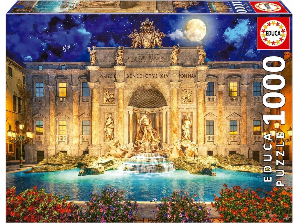 Puzzle 1000 Fontana Di Trevi, Roma Educa 19923