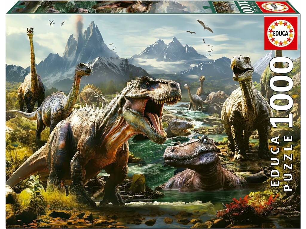 Puzzle 1000 wilde Dinosaurier Educa 19924