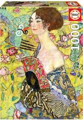 Puzzle 1000 Dame mit Fcher, Gustav Klimt Educa 19932