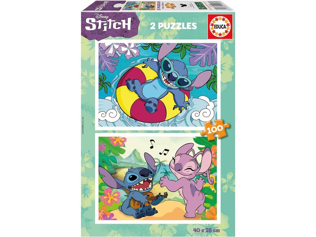 Puzzle 2X100 Stitch von Educa Borras 19998