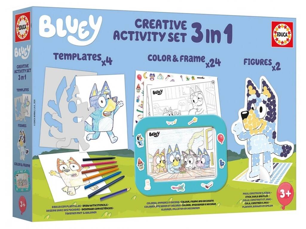 Set 3 in 1 Rahmen Bluey „Creative Activity Set“ von Educa Borras 19887