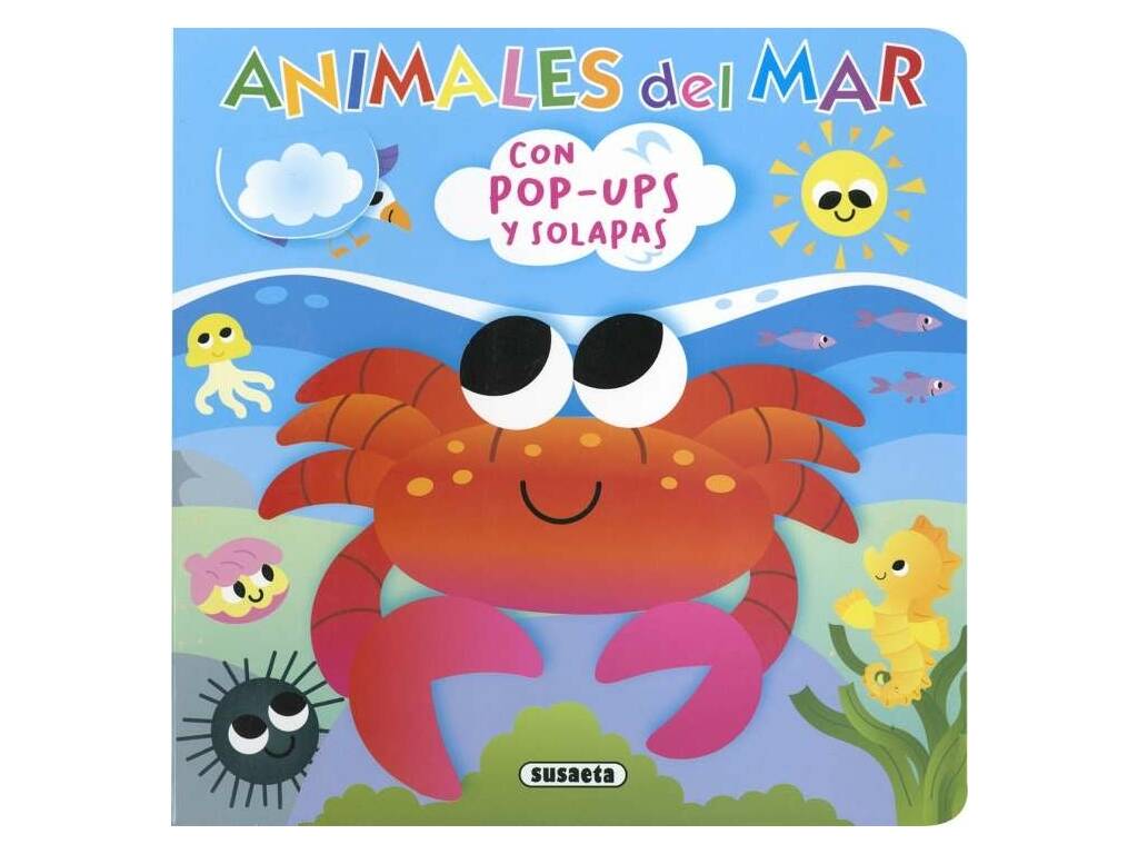 Livre dépliant et découvertes Animaux marins avec pop-ups et rabats