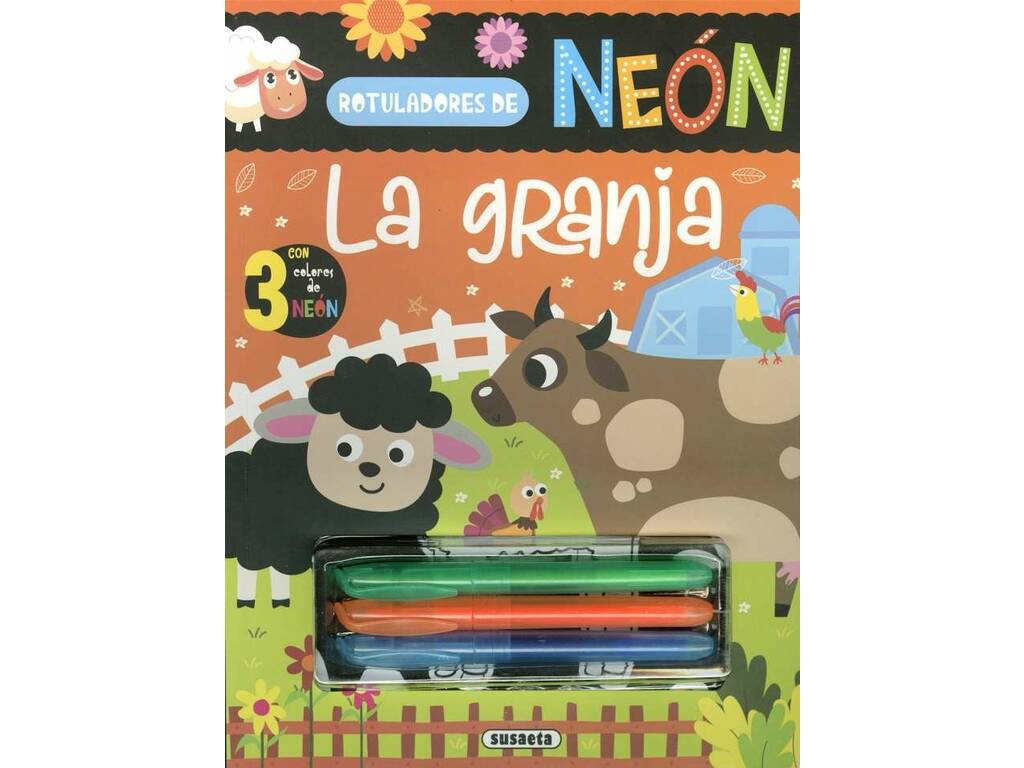 Rotuladores de Neón Libro para Colorear La Granja Susaeta S6089002