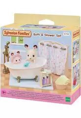 Sylvanian Families Epoch To Imagine Set de bain et de douche 5739