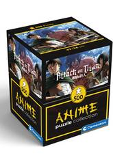 Puzzle 500 Collezione Anime Attack on Titan Clementoni 35139