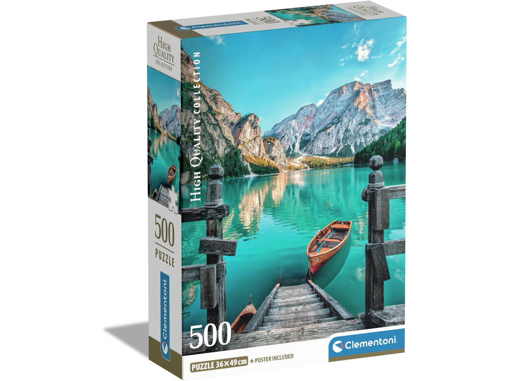 Puzzle 500 Braies Lake Compact di Clementoni 35538