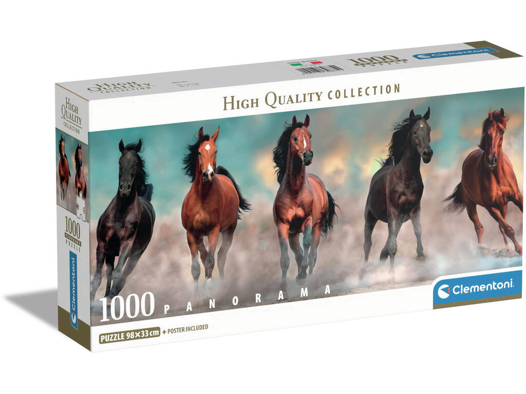 Puzzle 1000 Panorama Horses de Clementoni 39875