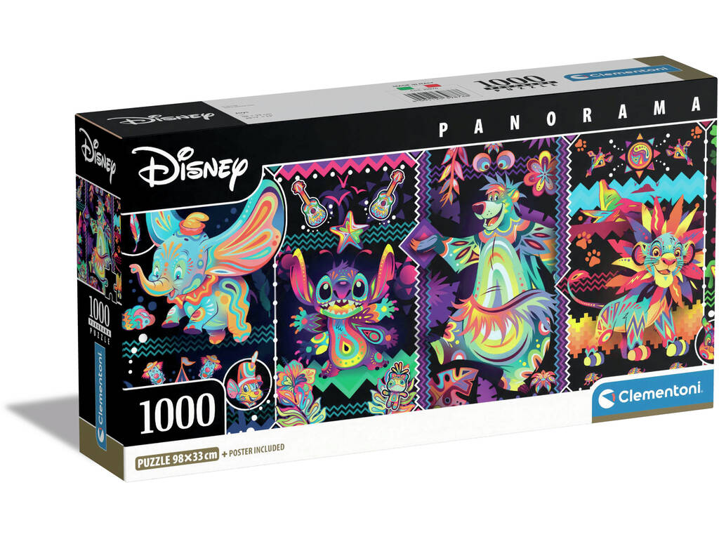 Puzzle 1000 Panorama Disney Joys Clementoni 39876