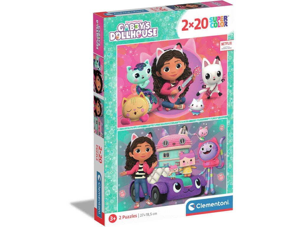 Puzzle 2X20 Gabby´s Doll House de Clementoni 24802